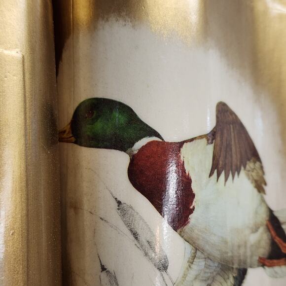 VTG Mallard Duck 3D Open Book Wall Art Gold Finish by Ellen Watkins 12x10 - Picture 3 of 13